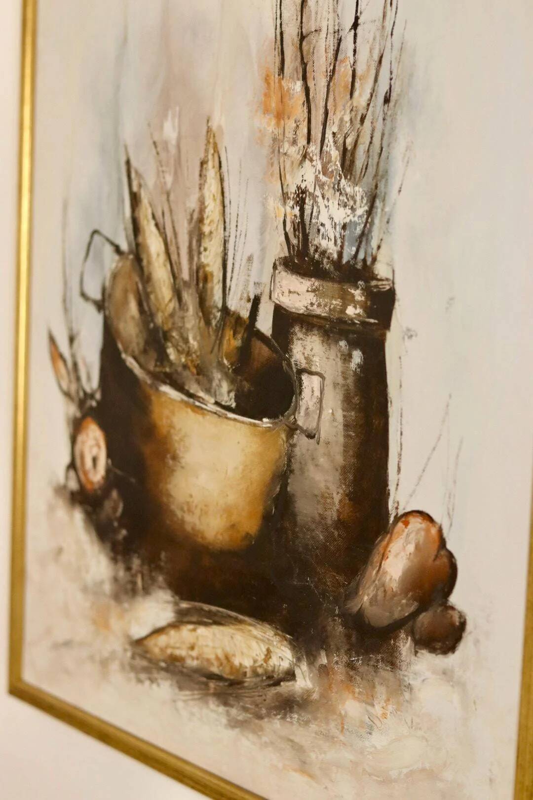 Swedish mid-century oil on canvas "Still Life Composition"