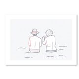 Illustration A4 naiade no. 7/8 brittany bather sea