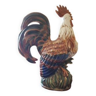 Large XXL cracked ceramic rooster 62 cm.