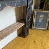 Shelf fireplace mantle.