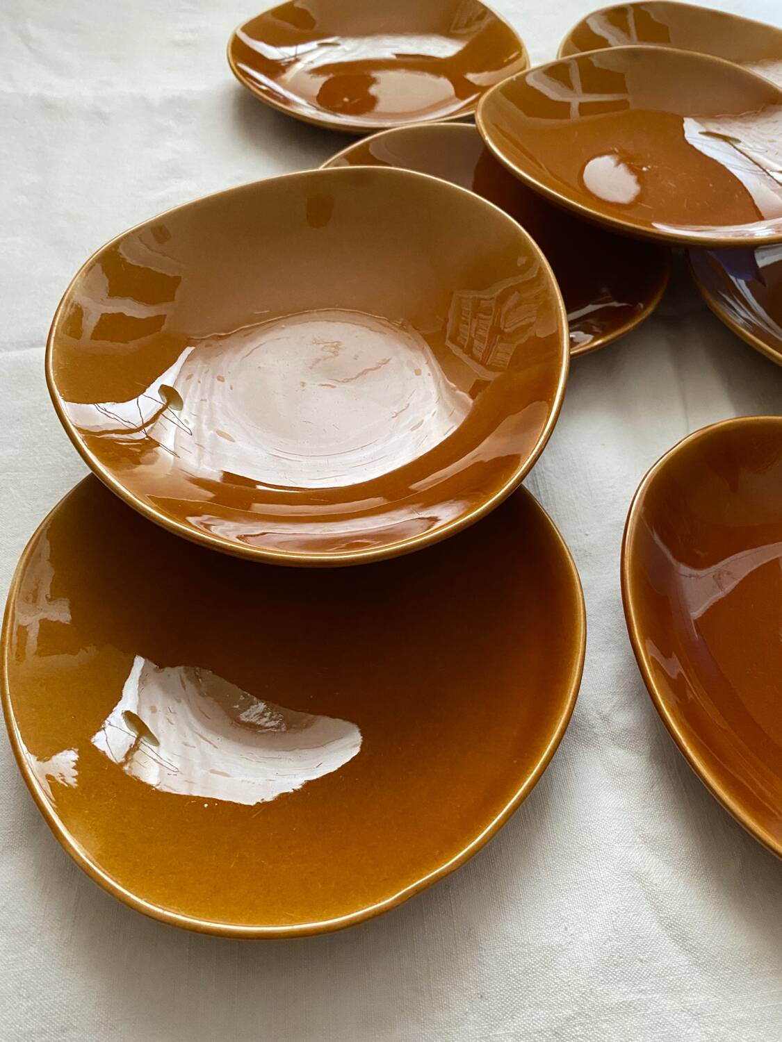 8 free-form cap plates, Niderviller