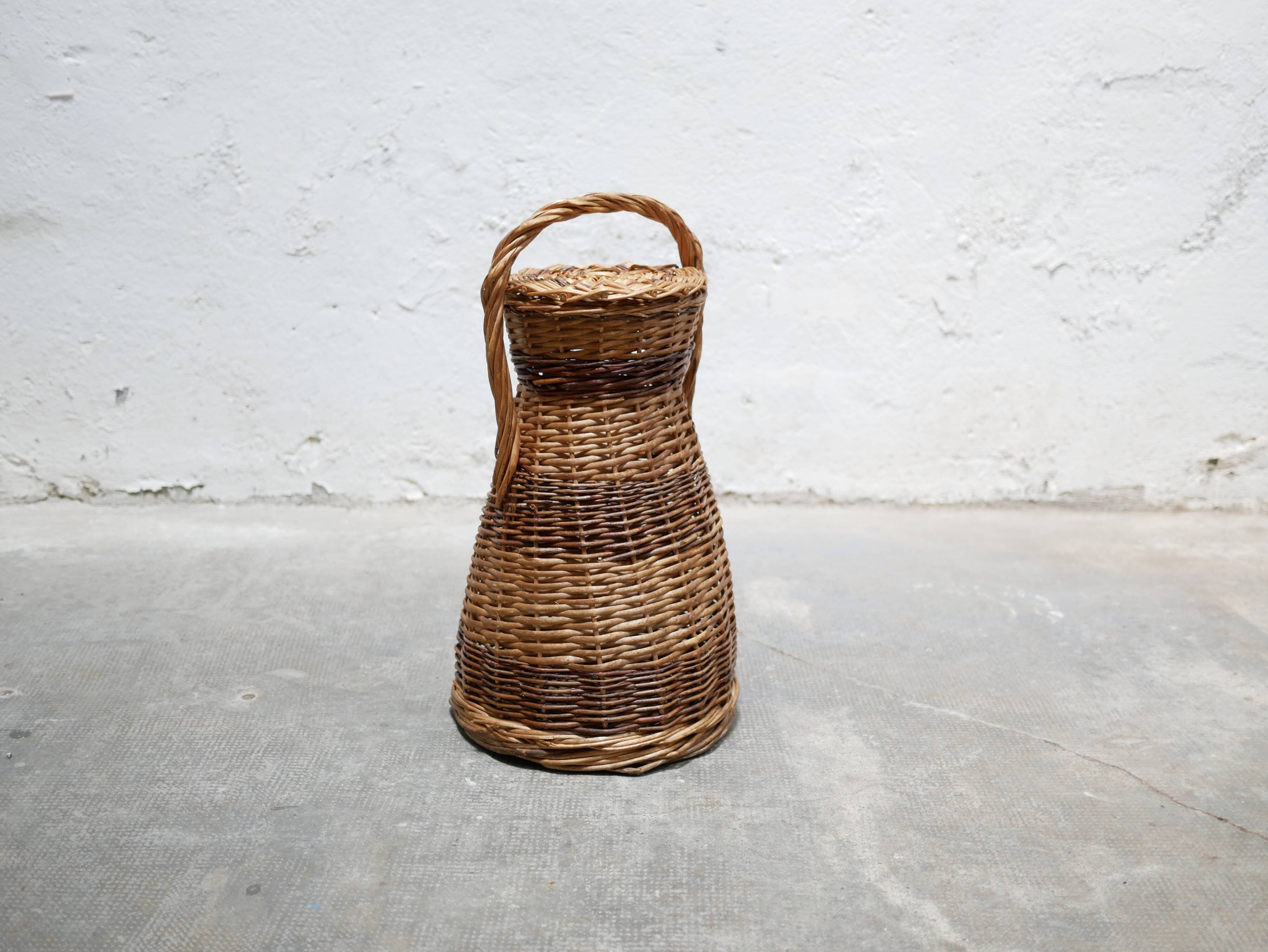 Vintage wicker and rattan basket