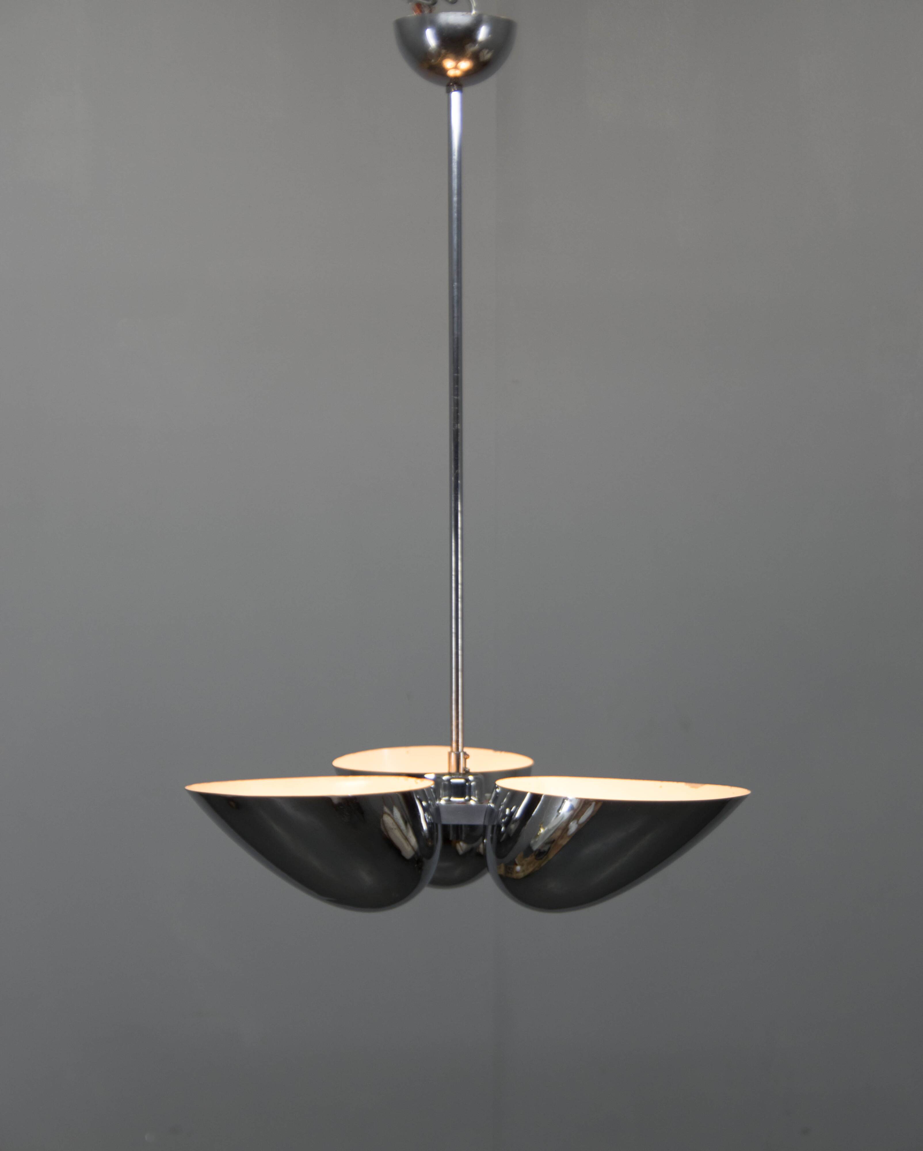 Rare Bauhaus Chandelier by Zukov , 1930s