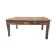 Farm table coffee table with drawers