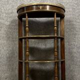 Louis XVI style half-moon Parisian shelf console in mahogany circa 1850