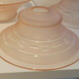 4 tulips in pink glass lampshade lamp suspension lamp