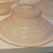 4 tulips in pink glass lampshade lamp suspension lamp