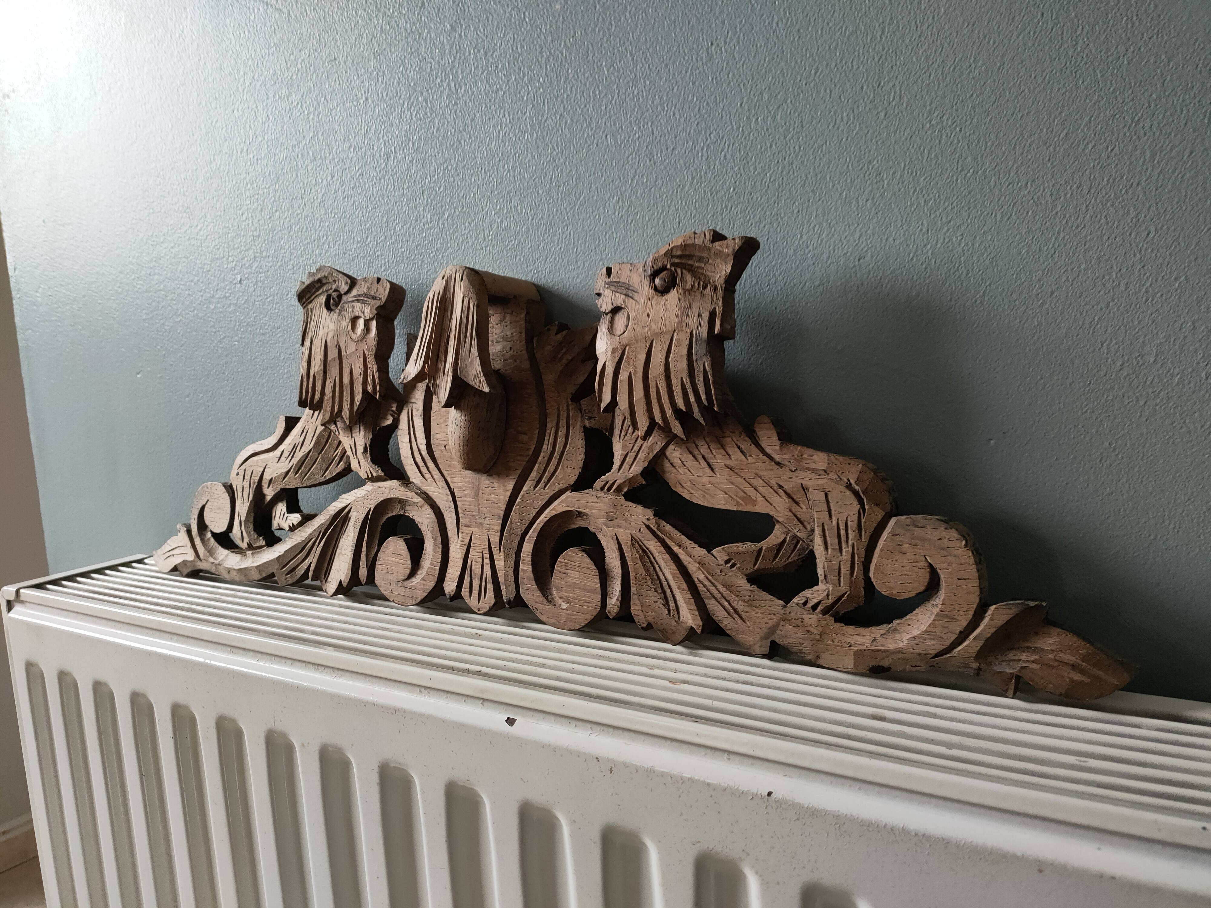 Old oak pediment