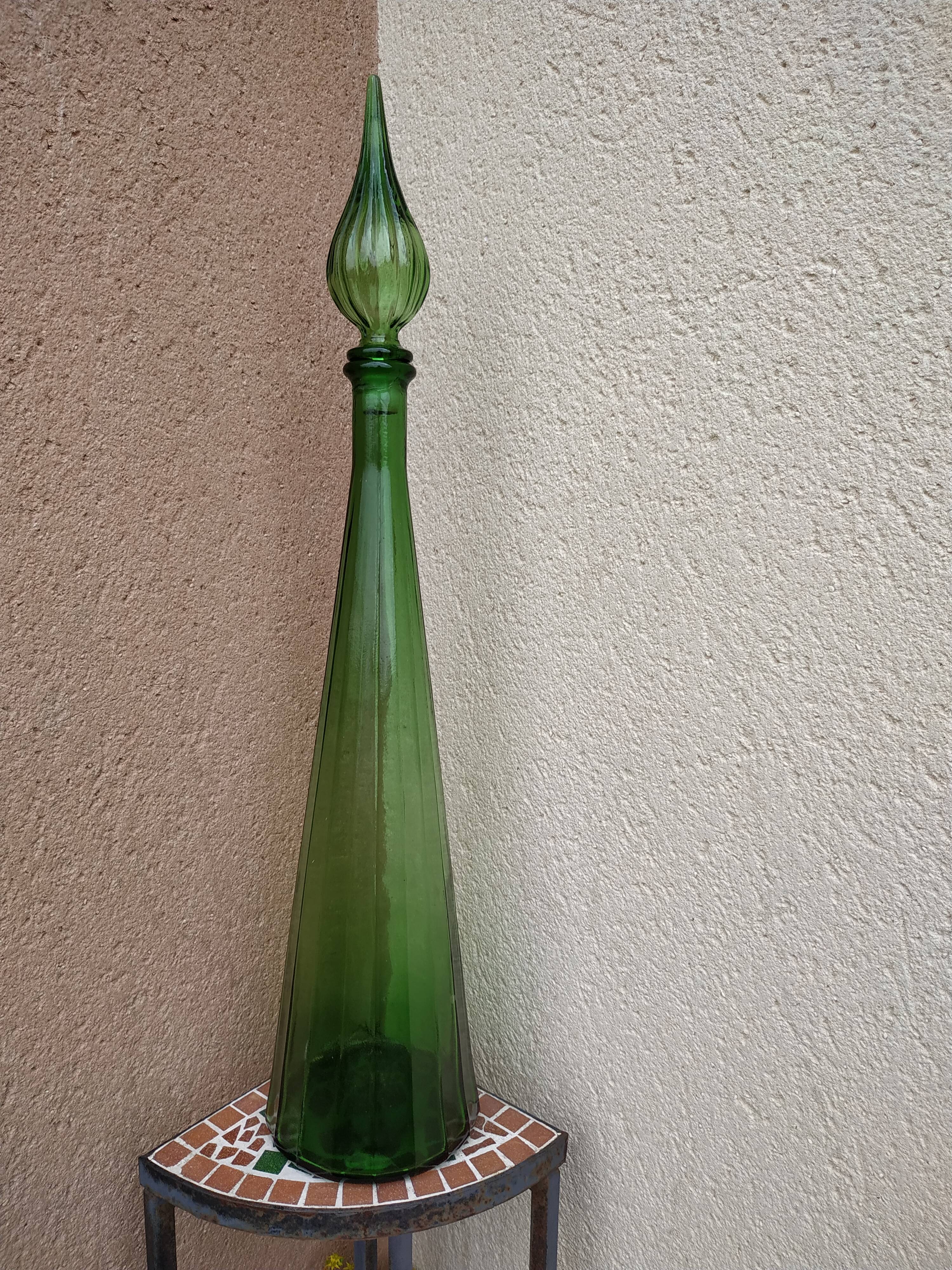 Giant Italian bottle empoli 67 cm rare