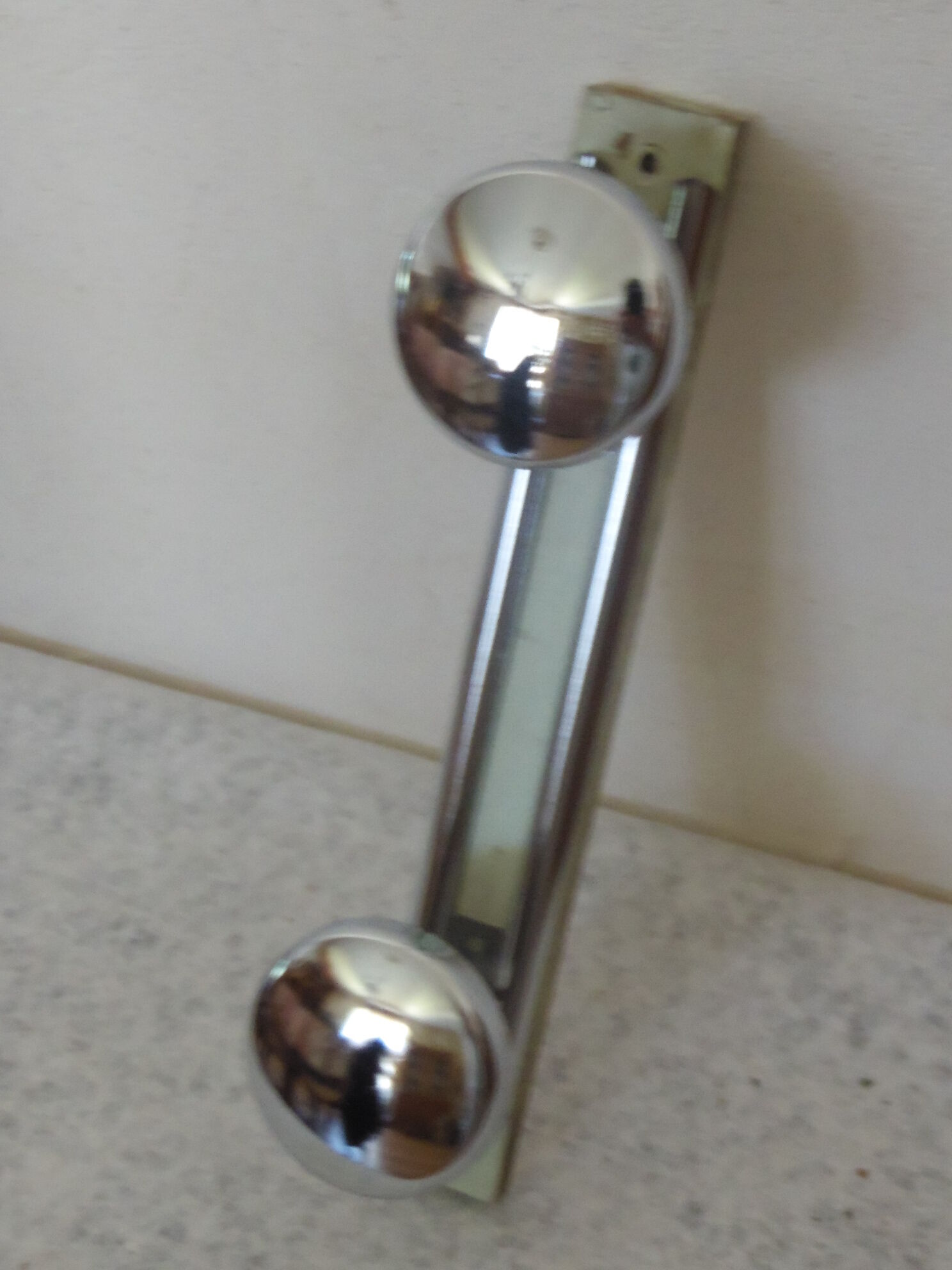 Chrome metal coat rack 2 coat hooks