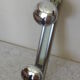 Chrome metal coat rack 2 coat hooks
