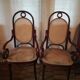 Pair of curved wooden armchairs and caning Thonet N ° 17 or long John 1920