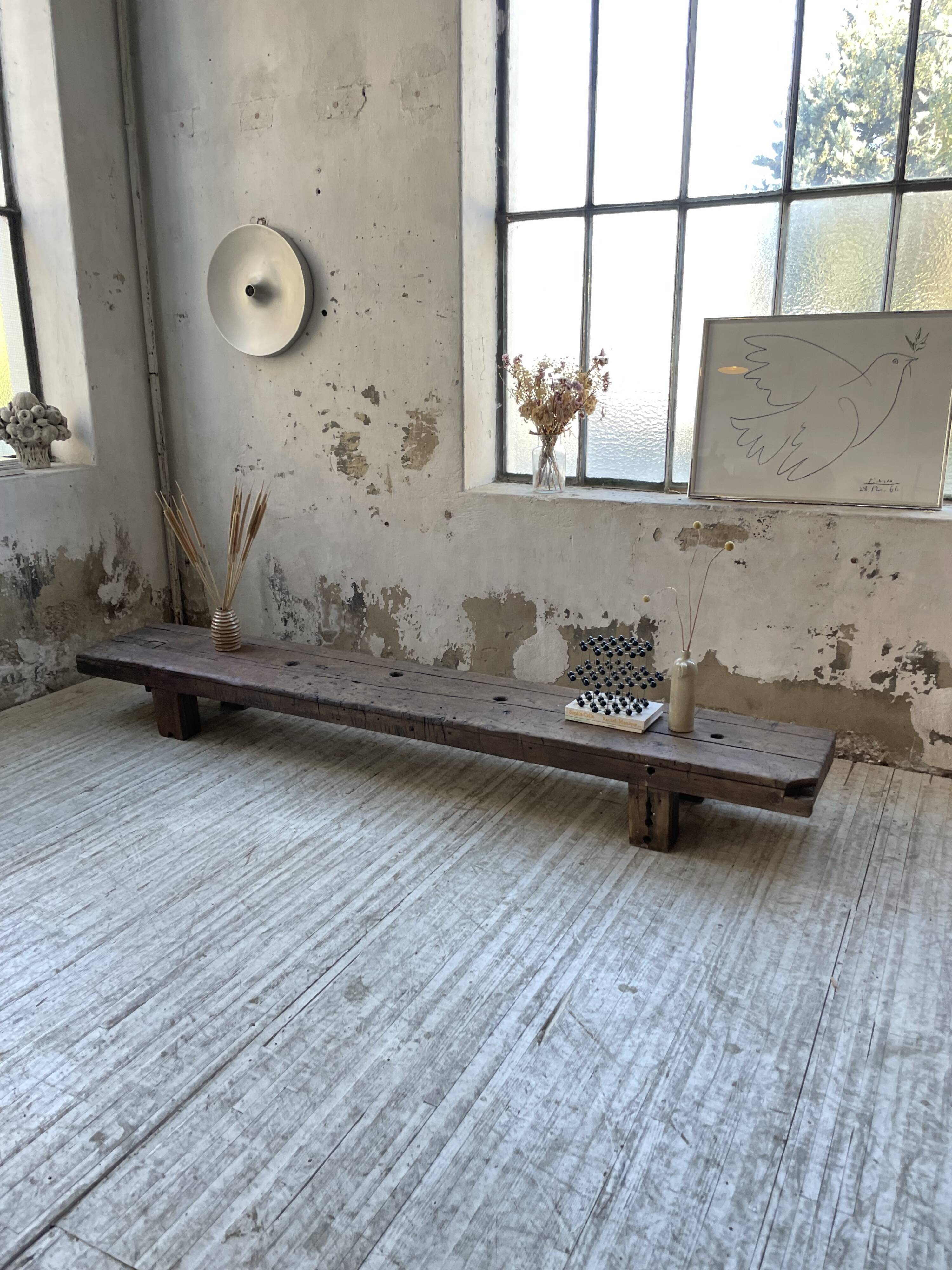 Workbench bench coffee table solid oak XXL