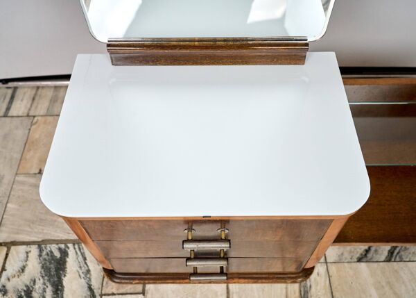 Toaletka vintage Art Déco, proj. Jindřich Halabala, années 40, Tchécoslovaquie