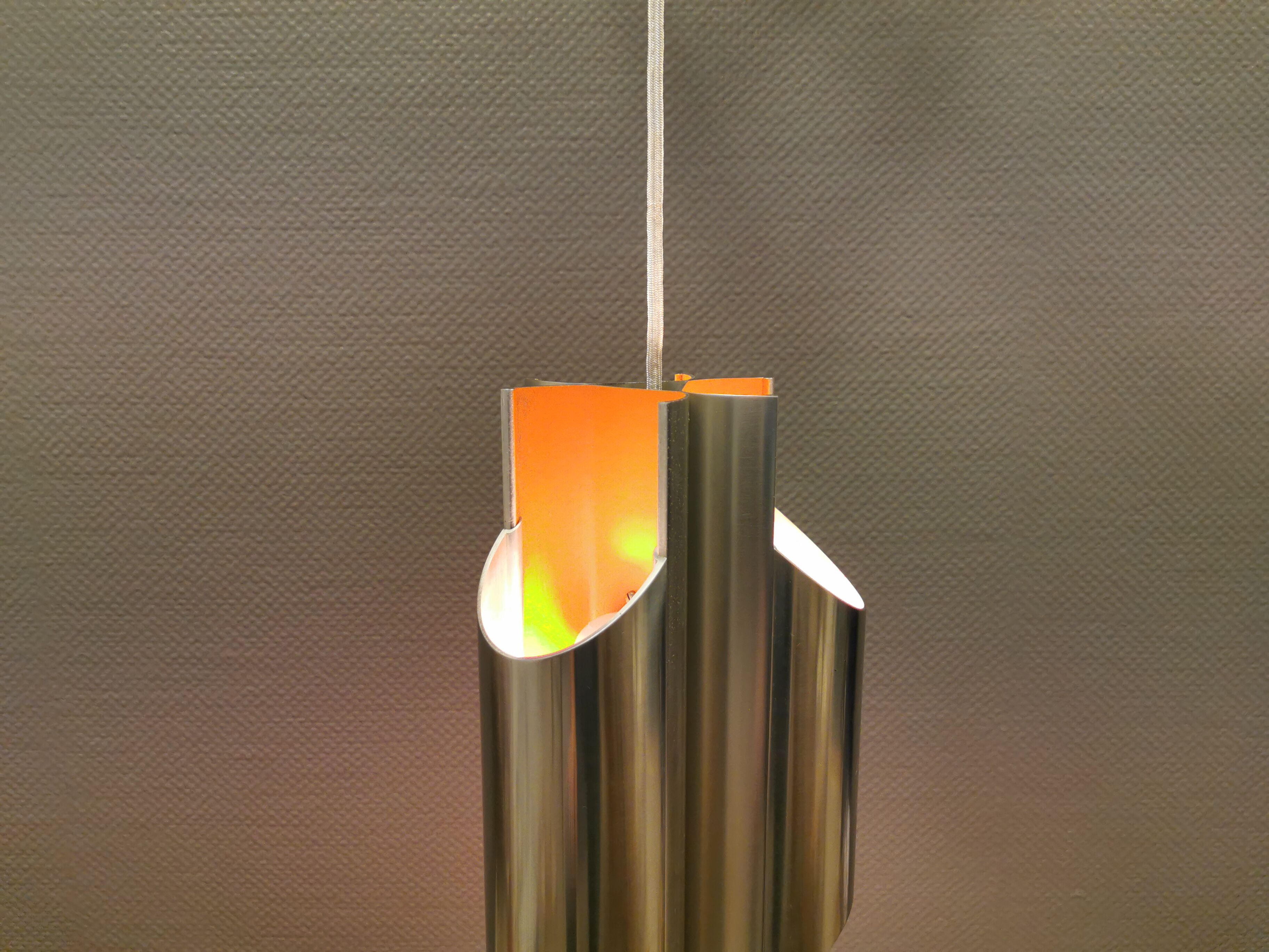 Danish vintage hanging lamp, model Pantre designed Bent Karlby for Lyfa in the 60s.