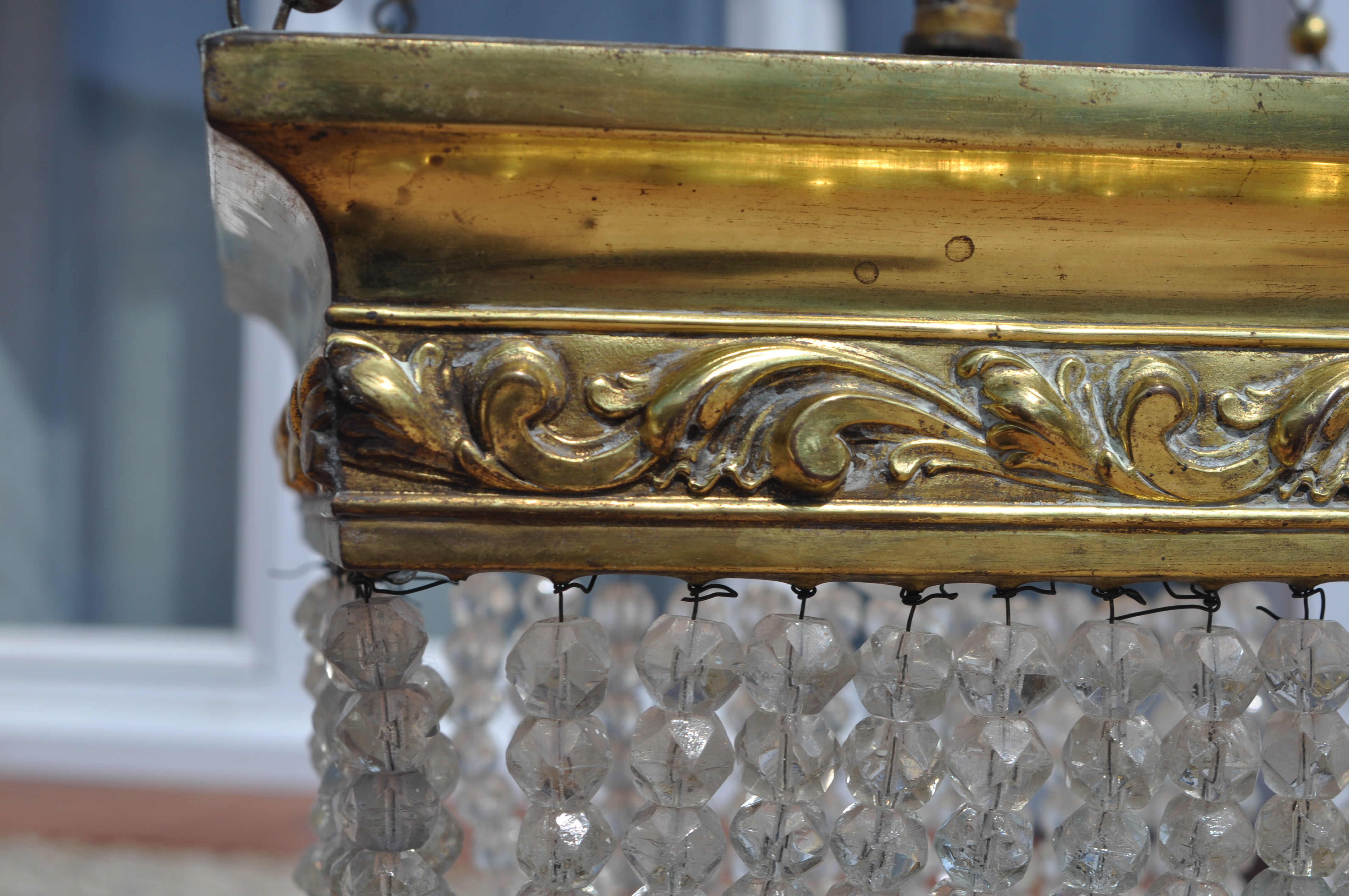 Art deco chandelier with tassels