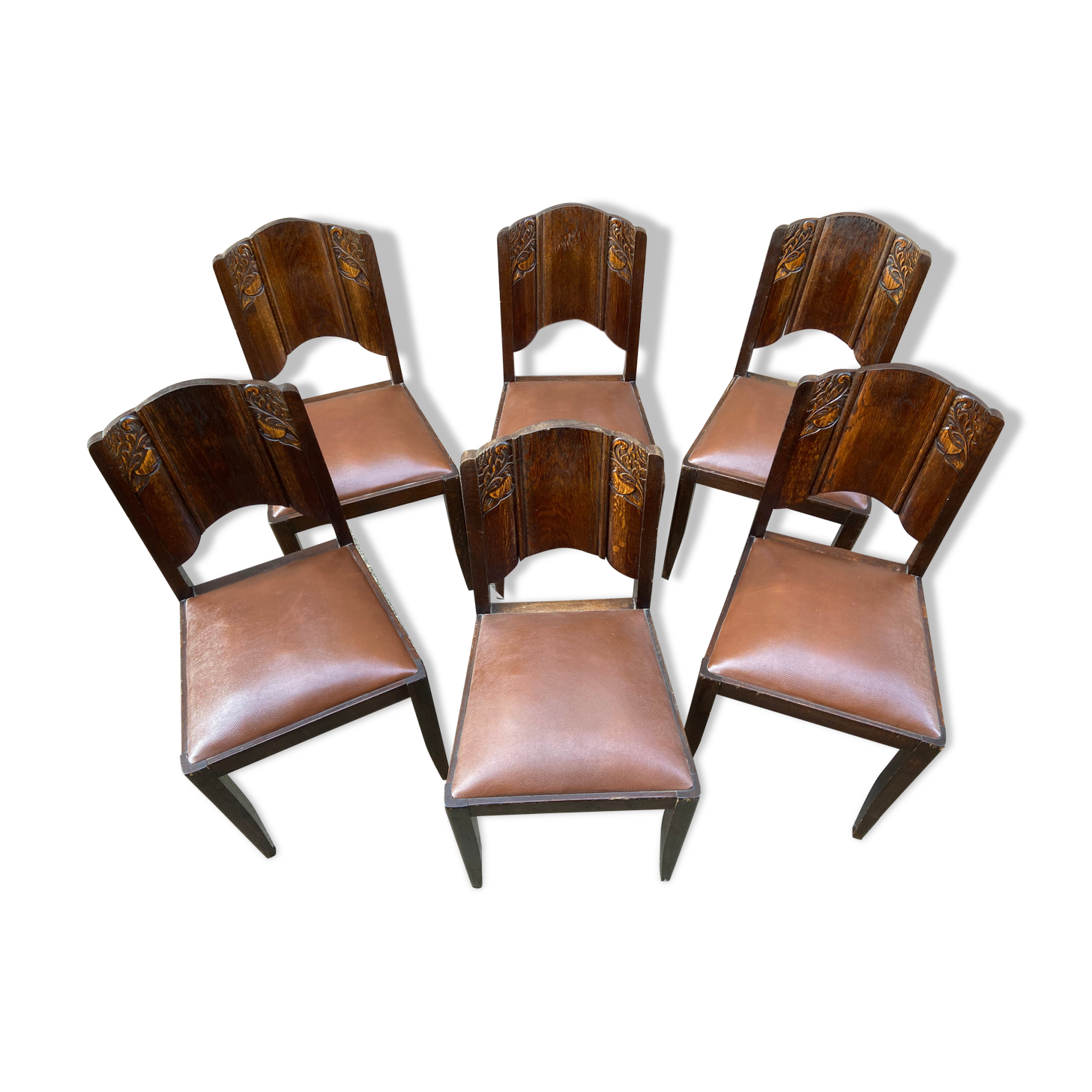 Suite de 6 chaises Art Deco 1950