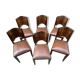 Suite de 6 chaises Art Deco 1950