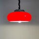 Mid century red pendant by Harvey Guzzini for Meblo, Italy