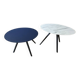 Lot de 2 tables basses Imperial Line UFO – Fenix bleu & marbre blanc