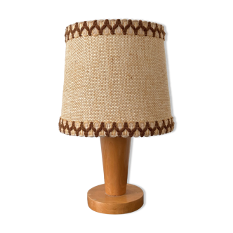 Lampe à poser en bois, années 70