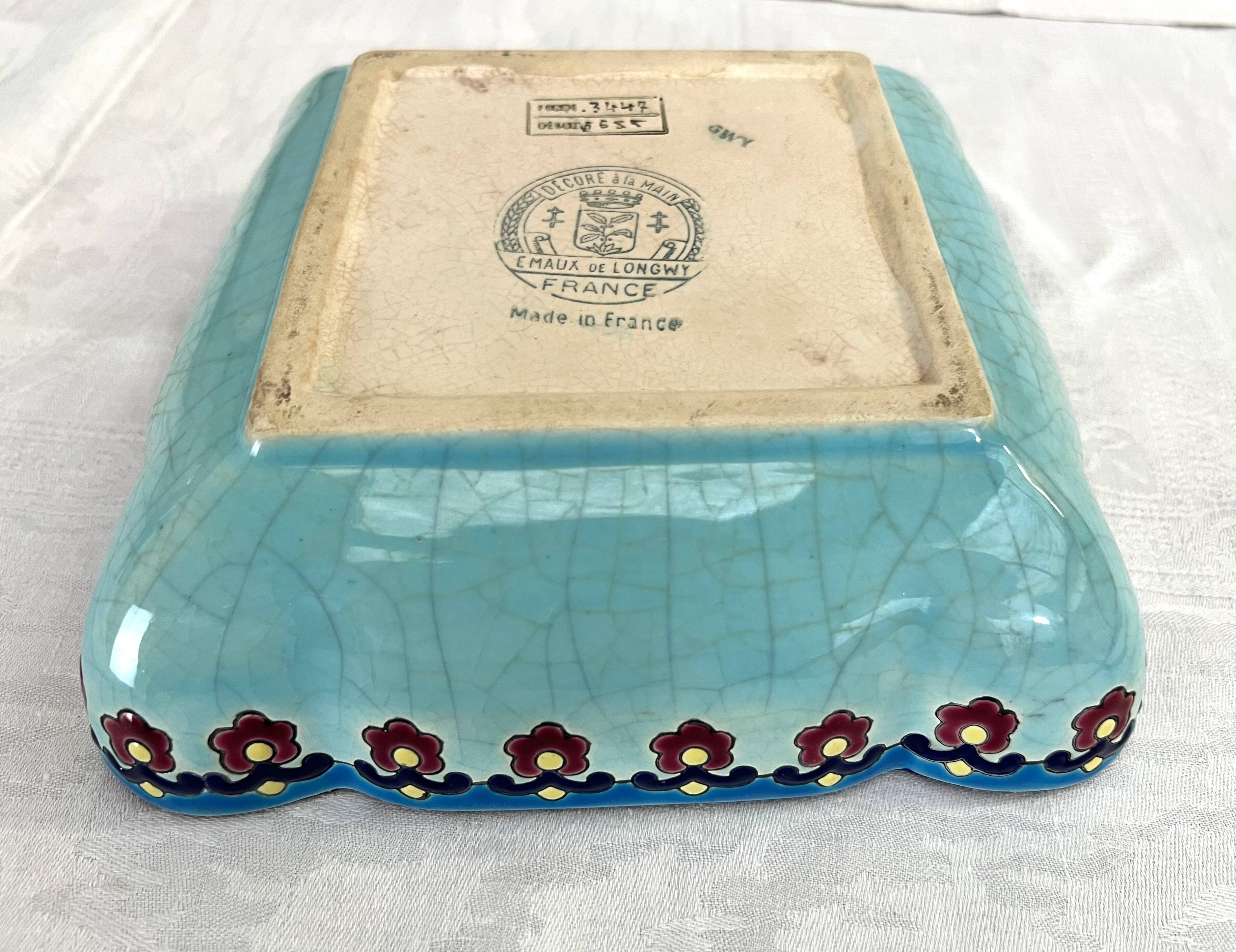 Longwy enamelled earthenware cup