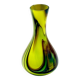 Vase en verre de Murano jaune citron et améthyste Carlo Moretti années 70