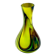 Vase en verre de Murano jaune citron et améthyste Carlo Moretti années 70