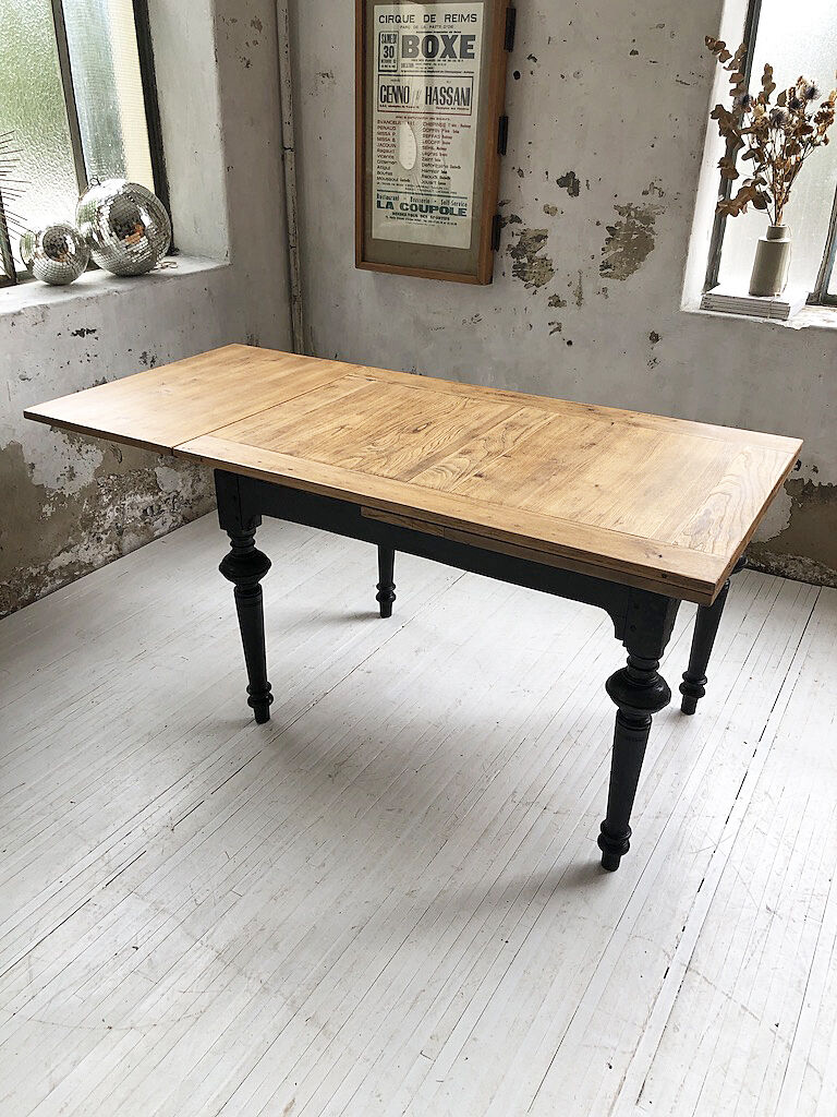 Ancient oak farm table with extensions 218 cm
