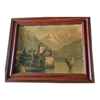 Oil on wood Lac Léman