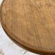 Brown table n1 round bistro bar cafe terrace cast iron foot 1950