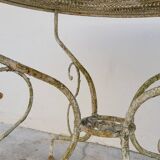 Table de Jardin ronde en fer forgé 1900s
