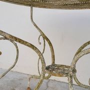 Round Wrought Iron Garden Table 1900s