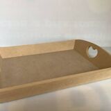 Tray with wooden heart handles