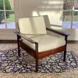 Fauteuil & Ottoman Hans Olsen – Vatne Møbler Danemark, 1960 Palissandre