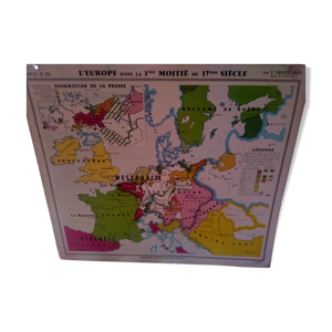 Carte scolaire ancienne