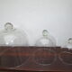 trio of old bells in transparent glass