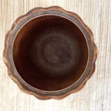Antique slip pot with acorn decoration