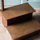 Wooden step stool for vintage library, stepladder, furniture for library, decor