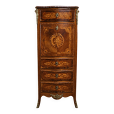 Lady's secretary marked in Louis XV style – Floral decoration –