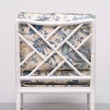 Faux Bamboo Chippendale lounge chair. 1970s France