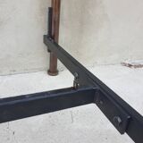 Double bed in burnished brass