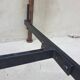 Double bed in burnished brass