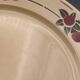 Series 6 flat plates vintage art deco earthenware beige cherry décor