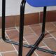 Chair Kaa by Francesco Soro, blue lacquered metal, 1980s
