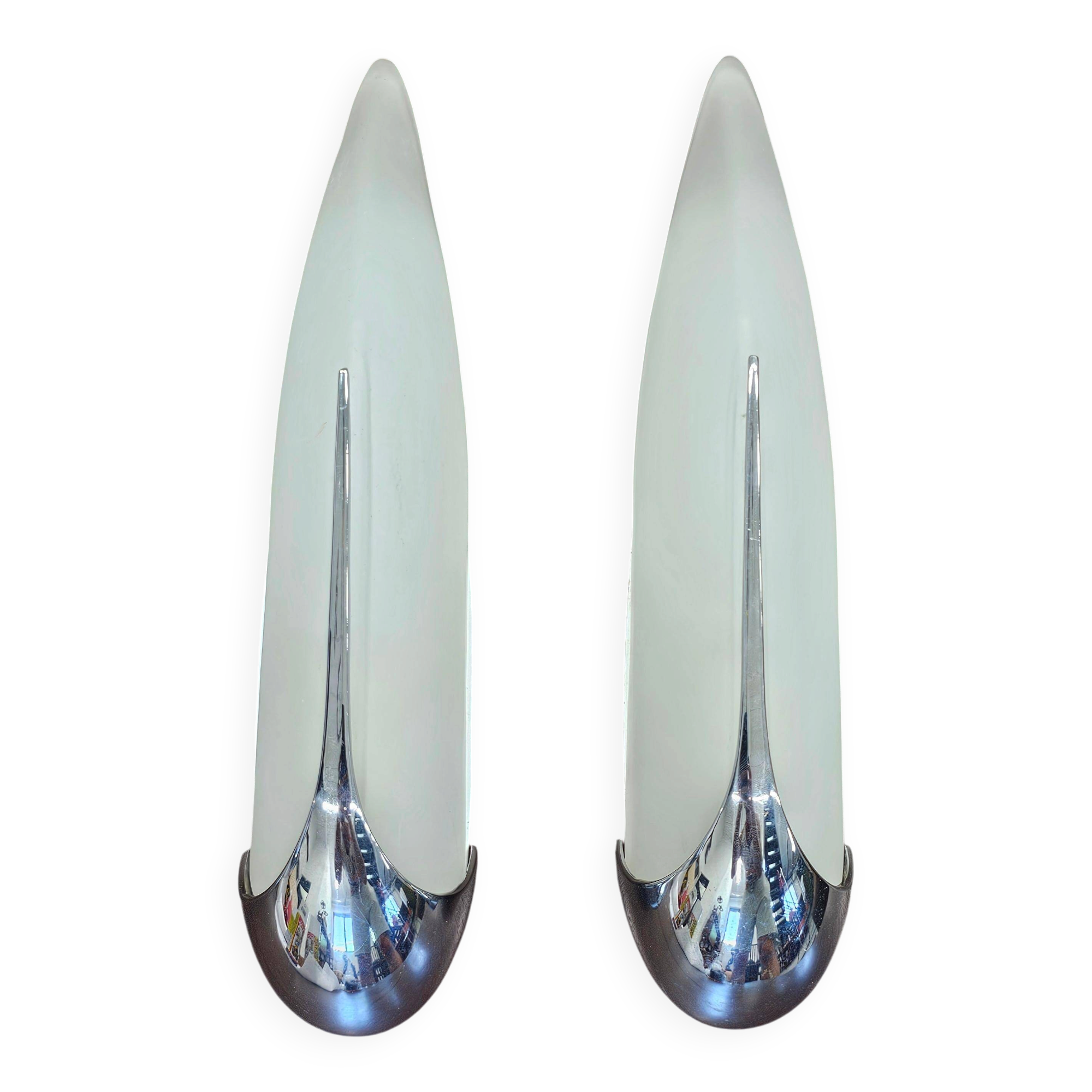 Art Deco wall sconces 'Ears' by IdeArte 1980s