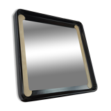 70s square mirror in plastic and skai