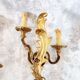 Pair of wall sconces in real bronze Louis XVI style
