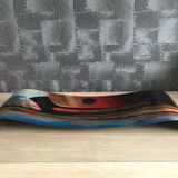 Art deco multicolored glass tray