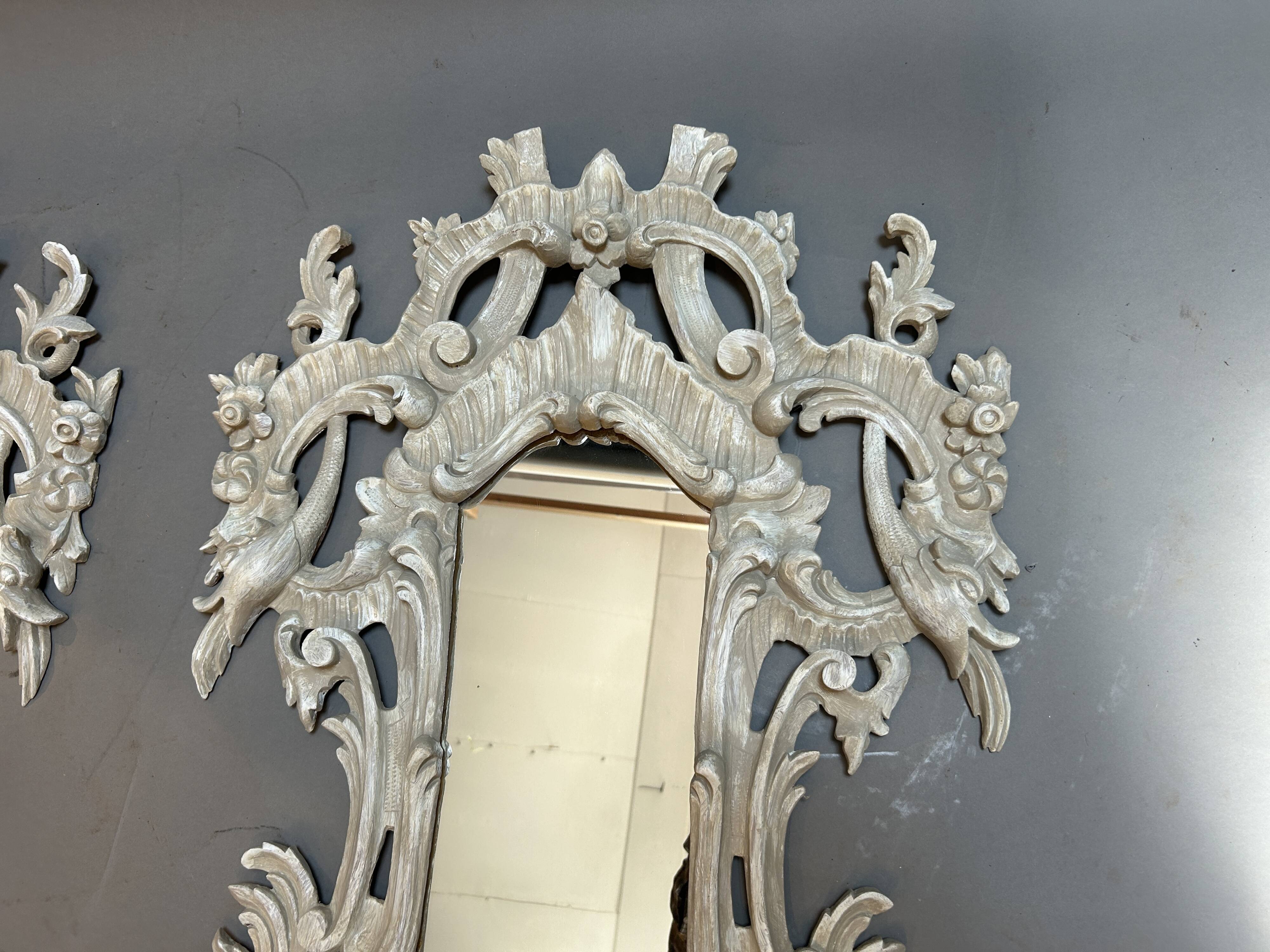 Pair C19th Continental Wall Mirrors